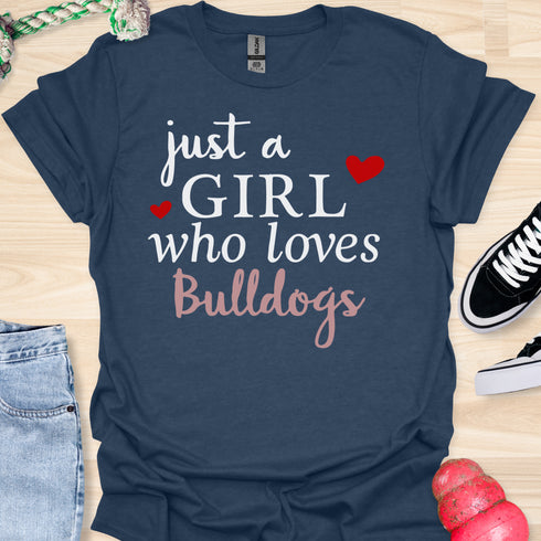 Just a girl who loves bulldogs - V4 - Elegant Lovely T-Shirt